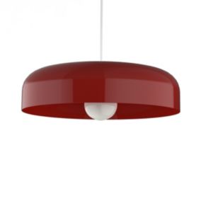 LUMICOM - TUZZI Suspension, 1xE27, max 42W, métal, rouge brillant, D.40cm