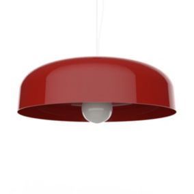 LUMICOM - TUZZI Suspension, 1xE27, max 42W, métal, rouge brillant, D.50cm