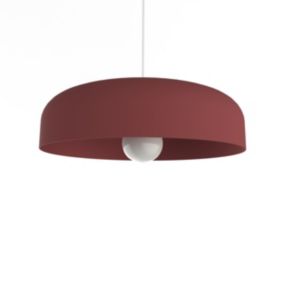 LUMICOM - TUZZI Suspension, 1xE27, max 42W, métal, rouge cowhide, D.40cm