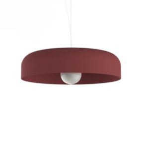 LUMICOM - TUZZI Suspension, 1xE27, max 42W, métal, rouge cowhide, D.50cm