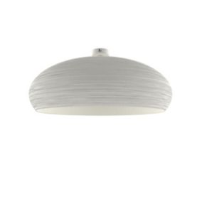 LUMICOM - UFO Plafonnier, 1xE27, max 42W, métal, blanc mat, D.60cm