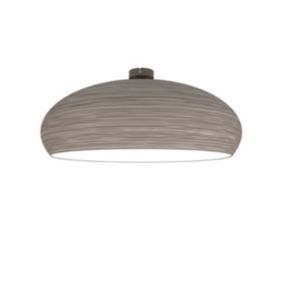 LUMICOM - UFO Plafonnier, 1xE27, max 42W, métal, gris tourterelle/blanc, D.60cm