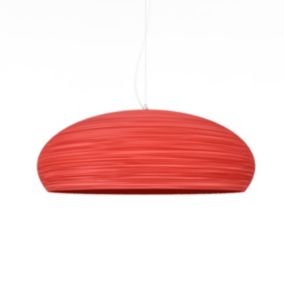 LUMICOM - UFO Sospensione, 1xE27, max 42W, metallo, rosso lucido, D.60cm