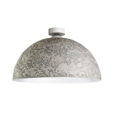 LUMICOM - VENICE Plafonnier, 1xE27, max 42W, métal, béton/blanc, D.60cm