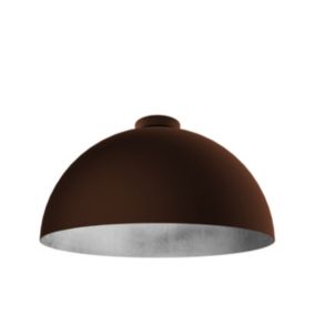 LUMICOM - VENICE Plafonnier, 1xE27, max 42W, métal, marron corten/feuille argent, D.40cm