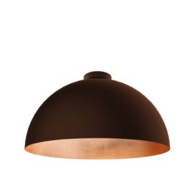 LUMICOM - VENICE Plafonnier, 1xE27, max 42W, métal, marron corten/feuille cuivre, D.40cm