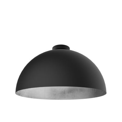 LUMICOM - VENICE Plafonnier, 1xE27, max 42W, métal, noir mat/feuille argent, D.60cm
