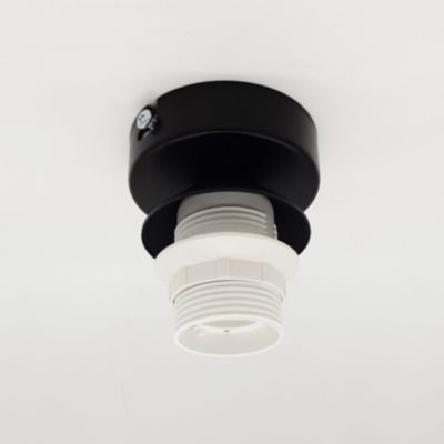 LUMICOM - VENICE Plafonnier, 1xE27, max 42W, métal, noir mat/feuille argent, D.60cm