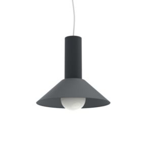 LUMICOM - VERA Suspension, 1xE27, max 42W, métal, gris anthracite, D.25cm