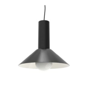 LUMICOM - VERA Suspension, 1xE27, max 42W, métal, noir brillant/blanc, D.40cm