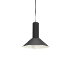 LUMICOM - VERA Suspension, 1xE27, max 42W, métal, noir mat/blanc, D.40cm