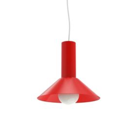 LUMICOM - VERA Suspension, 1xE27, max 42W, métal rouge brillant, D.25cm