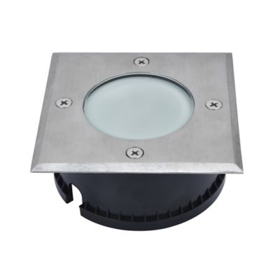 Lumière au sol Flax LED intégrée 500lm IP65 et IP67 GoodHome carré chrome