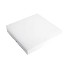 Luminaire Carré Led 12W, Applique essentiel plastique blanc, 4000K 800lm