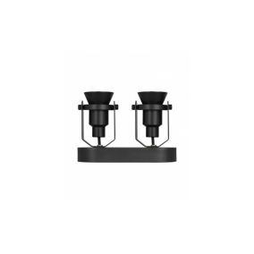 Luminaire DECOSPOT DOUBLE Spot - 2 Spots LED GU10 700lm 6W inclus - 2 finitions possibles - Noir