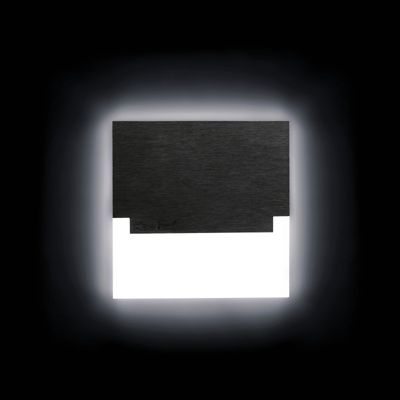 Luminaire LED escalier - Détecteur PIR - Encastré mural - Noir - 13lm - 3000K