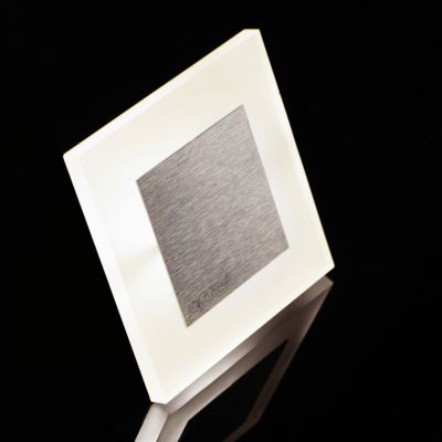 Luminaire LED escalier - Détecteur PIR - Encastré mural - Noir - 75x75mm