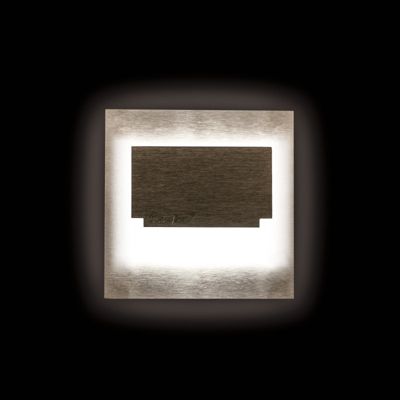 Luminaire LED escalier - Détecteur PIR - Encastré mural - Noir - 75x75mm