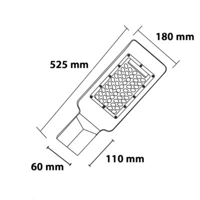 Luminaire LED Urbain 100W IP65 220V 180degrés - Blanc Froid 6000K - 8000K - SILAMP