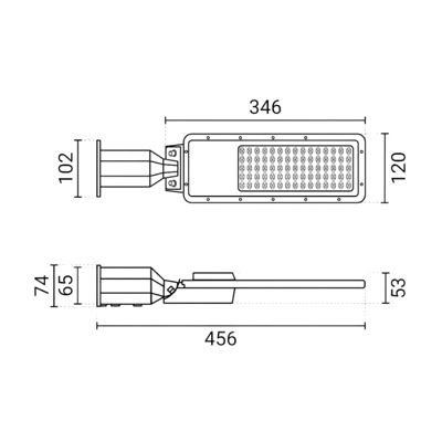 Luminaire LED Urbain 50W IP65 Garantie 5 ans - Blanc Neutre 4000K - 5500K - SILAMP