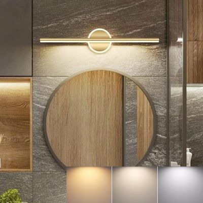 Luminaire Mural Moderne 40cm,Lampe Miroir LED 10W,3températures de couleur,Luminaire Vanité Salle de Bain,Doré