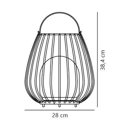 Luminaire nomade JIM TO-GO  Métal Bleu, H.30.3 - IP54 - LED Module  Nordlux Extérieur