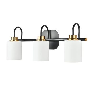 Luminaire pour miroir de salle de bain, applique murale LED à 3 têtes avec abat-jour en verre, luminaire pour tableau LED, 54 cm