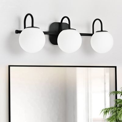 Luminaire pour miroir de salle de bain, applique murale LED à 3 têtes avec abat-jour en verre, luminaire pour tableau LED, 56 cm