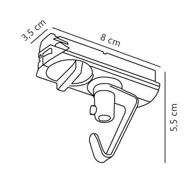 Luminaire sur rail luminaire Link Pendant Adapter Matière plastique Blanc H. 5,5 IP20 Nordlux-Intérieur