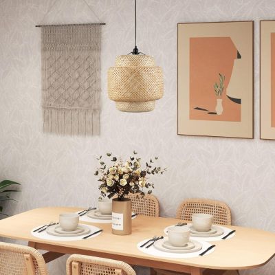 Lampe Suspendue Style Boho Bali En Rotin Naturel - 40cm - Seam