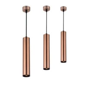 Luminaire Suspendu GU10 IP20 30cm Bronze (Pack de 3) - SILAMP