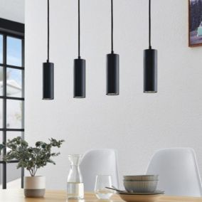 Luminaire Suspendu GU10 IP20 30cm NOIR - SILAMP