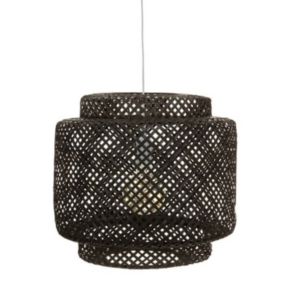 Luminaire Suspension en Bambou Noir D 40 cm