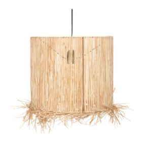 Luminaire Suspension en Raphia naturel D 30 cm