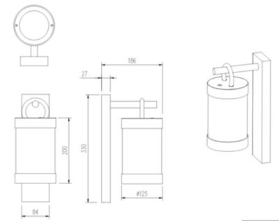 Luminaires de jardin, Applique d'exterieur Sambesi, TRIO