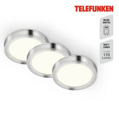 Luminaires encastrés LED 1,8 W aluminium plastique Telefunken