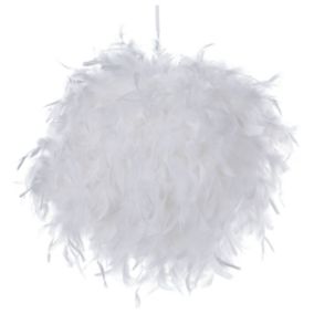 Luminaires enfant moderne en plumes blanc DRAVA