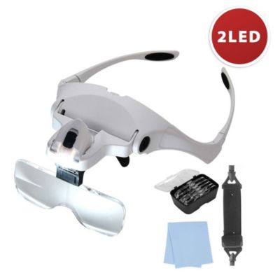 Lunettes LED avec loupe. 5 dioptries interchangeables