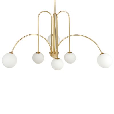 Lustre à 6 lumières en métal doré FORBES