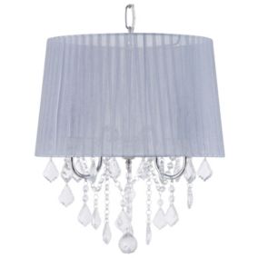 Lustre avec abat-jour gris EVANS