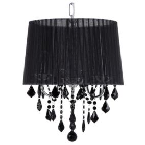 Lustre avec abat-jour noir EVANS