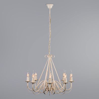 Lustre beige 60 cm avec abat-jour bruns - Giuseppe