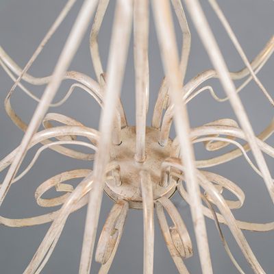 Lustre beige 60 cm avec abat-jour bruns - Giuseppe