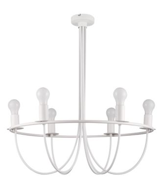 Lustre Biham 6 ampoules E27 IP20 blanc