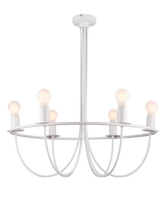 Lustre Biham 6 ampoules E27 IP20 blanc