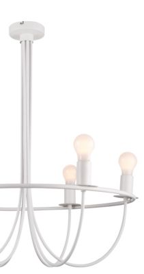 Lustre Biham 6 ampoules E27 IP20 blanc