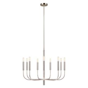 Lustre Brianna 9 lumières - Nickel poli