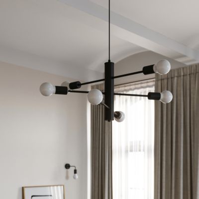 Lustre en acier 3 lampes 25x25x100cm Sollux