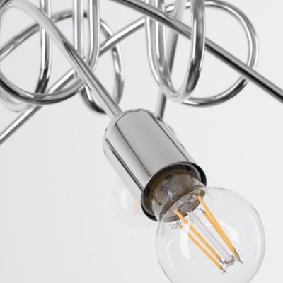 Lustre en acier 5 lampes 55x55x35cm Sollux