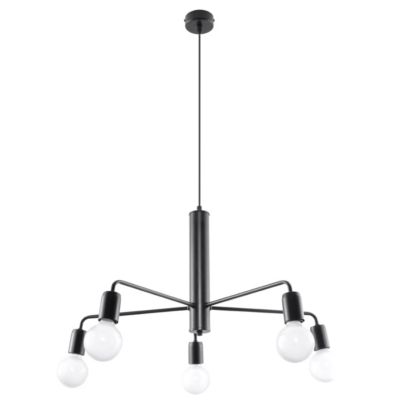 Lustre en acier 5 lampes 60x60x85cm Sollux